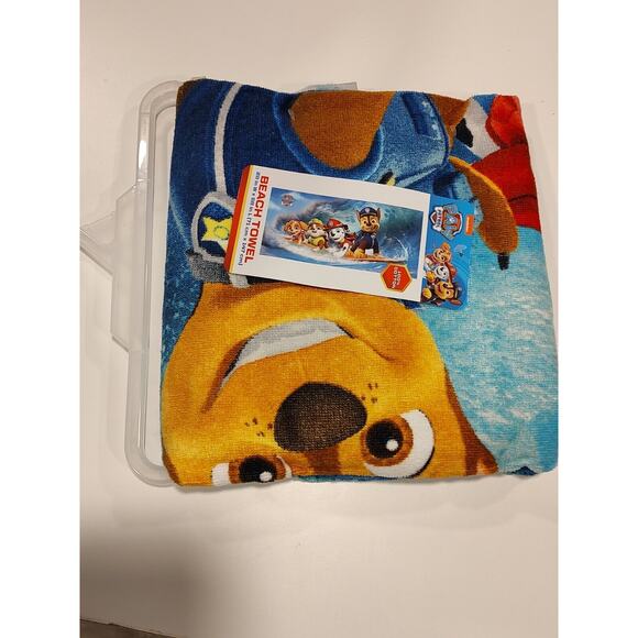 Nickelodeon Paw Patrol Beach Towel Chase Marshall Skye 28 x 58” 100% Cotton NWT - Picture 1 of 4